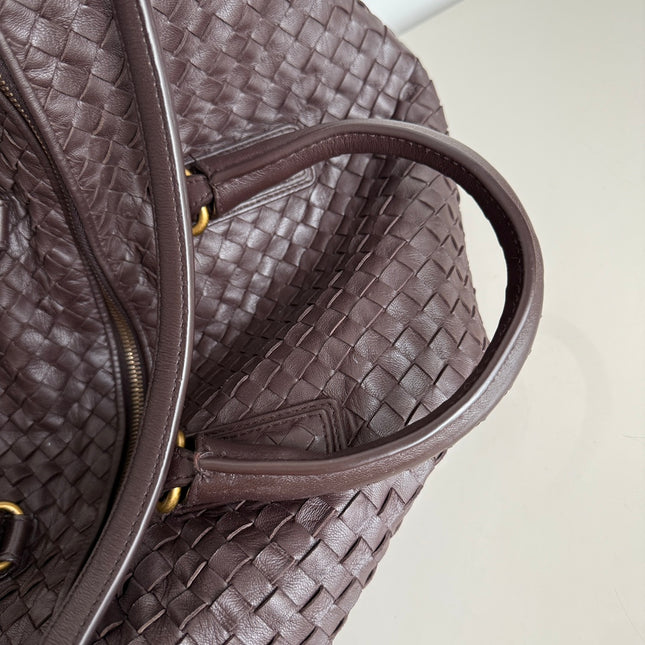 Bottega Veneta Maxi Convertible Tote Dark Chocolate Brown Leather Gold HW 50cm