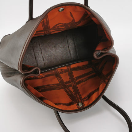 Hermes Garden Party 30 Swift Leather Chocolate Brown 47 Tote