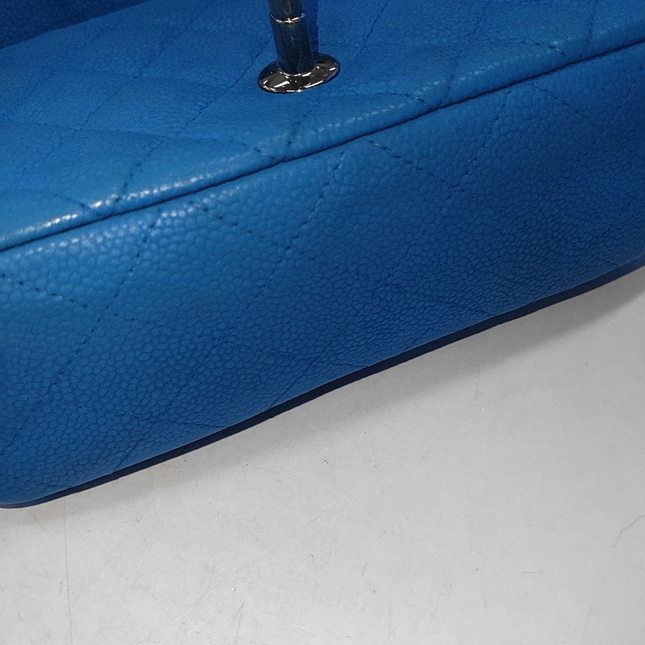 Chanel Classic Flap Rectangular Mini Blue Caviar Leather