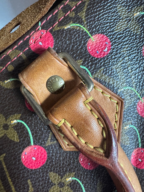 Sac bandoulière Louis Vuitton x Takashi Murakami Speedy 25 Cerises en Monogram