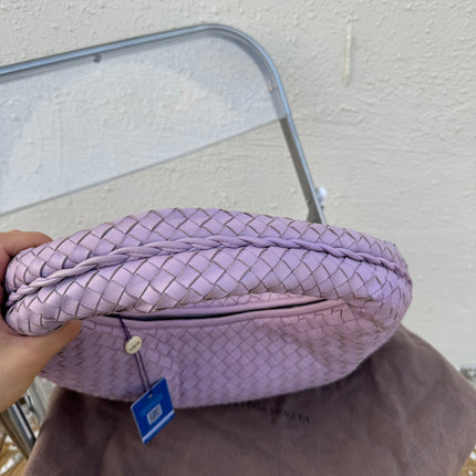 Sold Bottega Veneta Veneta Hobo Medium Lilac Lavender Intrecciato Leather Bag 40cm