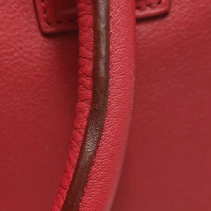 Loewe Amazona 36 Medium Red Leather Horse Lock Gold-tone Hardware