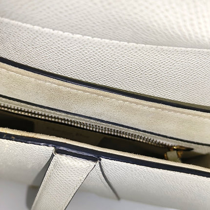 Dior Saddle Medium 2021 White Grained Leather Handbag