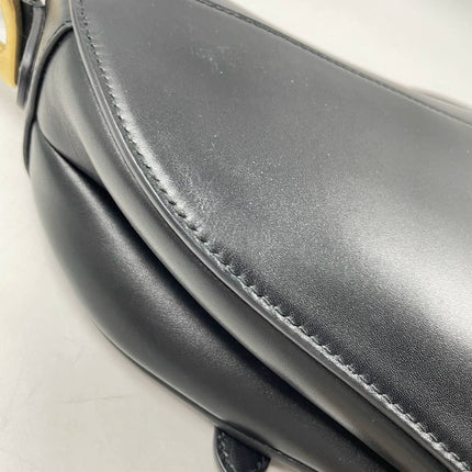 Sold Dior Saddle Medium leather Black Smooth Leather