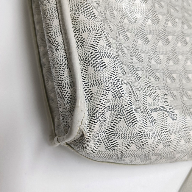 Sold Goyard Anjou Mini Tote White Leather Reversible
