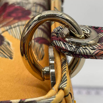 Lady Dior Mini Embroidered Phoenix Cloth Multicolor Handbag