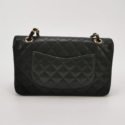 Chanel Classic Flap Medium 2016 Black Pixel Effect Calfskin Leather Gold Hardware