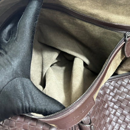 Sold Bottega Veneta Maxi Convertible Tote Bag Hobo Brown Leather Two-way Carry 50cm