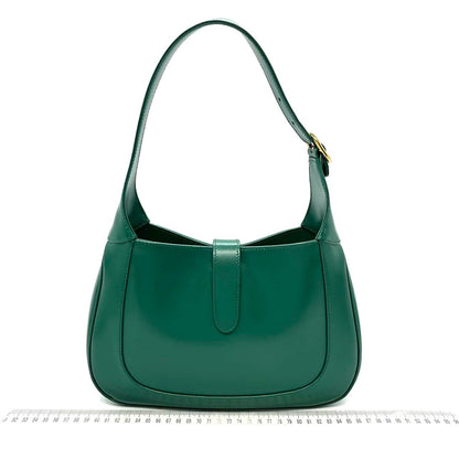 Gucci Jackie 1961 Green Leather Bag Small with Adjustable Strap