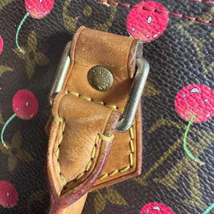 Sac bandoulière Louis Vuitton x Takashi Murakami Speedy 25 Cerises en Monogram