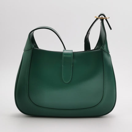 Gucci Jackie 1961 Green Leather Bag Small with Adjustable Strap