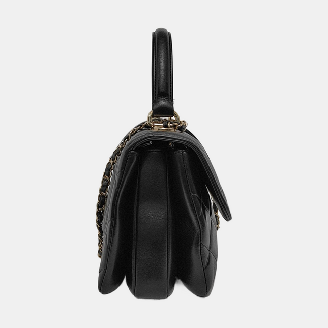 Chanel Trendy CC Small Black Lambskin Leather Gold Hardware