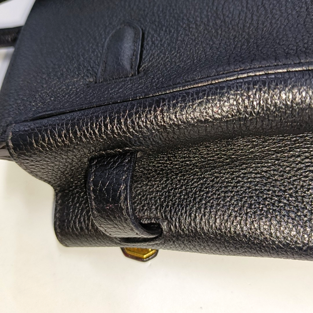 Hermes Birkin 35 Recolored Black Togo Calfskin Leather Gold-tone Hardware 2010