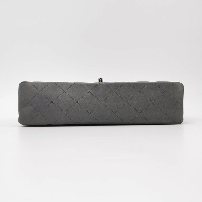 Sold Chanel Classic Flap 2005 Grey Lambskin Leather with Silver Hardware