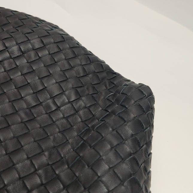 Bottega Veneta Cesta Shopper Tote Intrecciato Black Leather Large 50cm