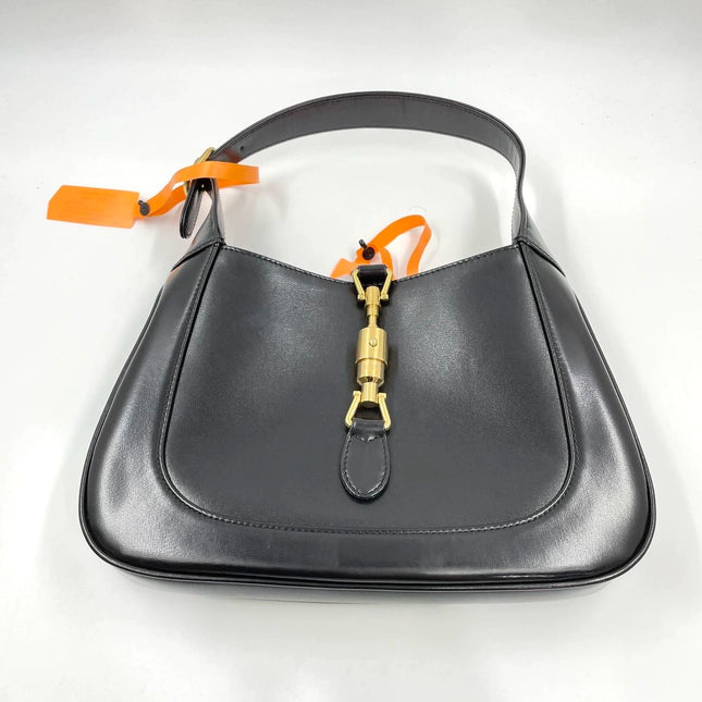 Sold Gucci Jackie 1961 Black Leather Bag Small with Adjustable Strap