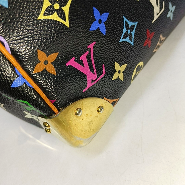 Louis Vuitton x Takashi Murakami Speedy 30 Lock Black Multicolor