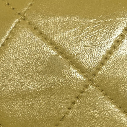 Chanel Diana CC Flap Bag Small Vintage Yellow Lambskin Leather with 24k Gold HW, 1991-1994