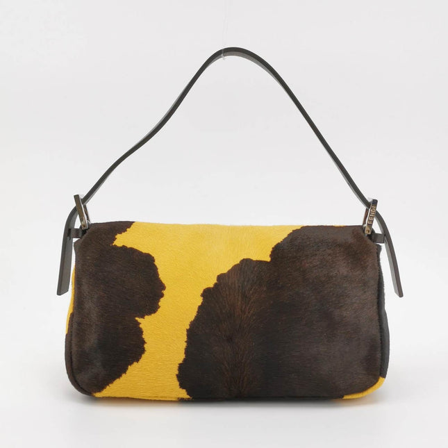 Sold Fendi Baguette Pony hair in cow print yellow