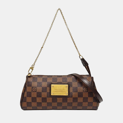 Louis Vuitton Eva Brown Damier Ebene Monogram Shoulder Bag with Strap