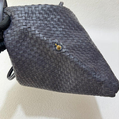 Sold Bottega Veneta Maxi Convertible Tote Bag Hobo Dark Navy Leather Two-way Carry 50cm