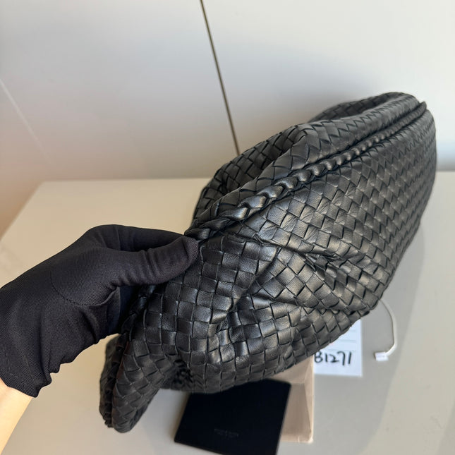 Sold Bottega Veneta Belly Hobo Intrecciato Leather Black Large 52cm