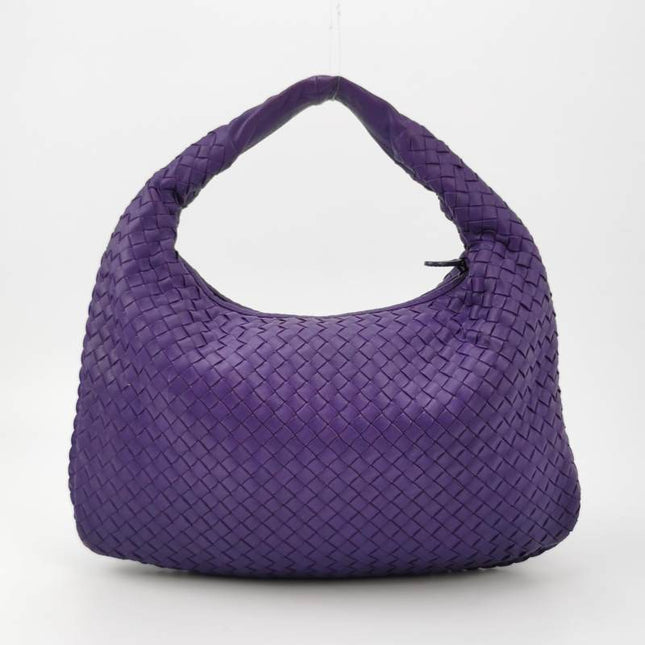Sold Bottega Veneta Veneta Hobo Medium Purple Intrecciato Leather Bag