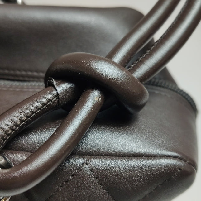 Chanel Cambon Medium Shoulder Bag Chocolate Brown Calfskin Leather Double Strap