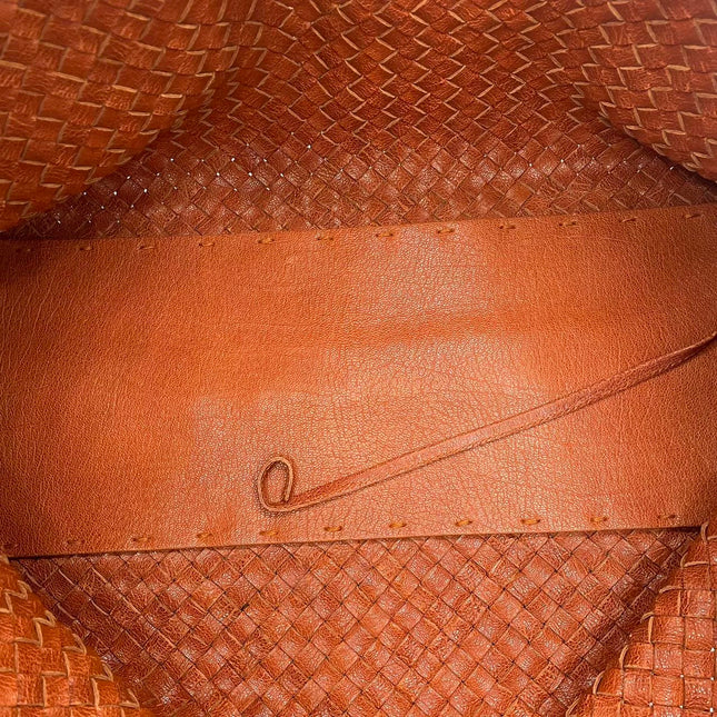 Bottega Veneta Cabat Tote Burnt Metallic Orange Intrecciato Leather 40cm