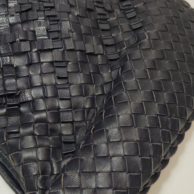 Bottega Veneta Veneta Hobo Midnight Dark Navy Intrecciato Leather Bag 40cm