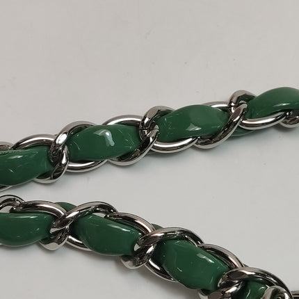 Chanel Classic Flap Rectangular Mini Green Patent Leather Silver Hardware 2016-2017