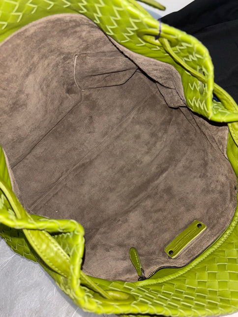 Bottega Veneta Garda Avocado Green Intrecciato Nappa Leather Large 33cm