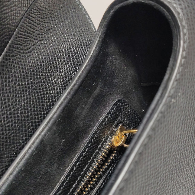 Dior Saddle 2020 Medium Grained Calfskin Leather Bag Black