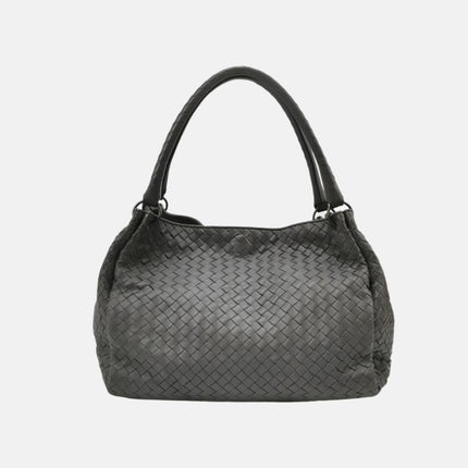 Bottega Veneta Parachute Shoulder Bag Intrecciato Dark Grey 33cm-Luxbags