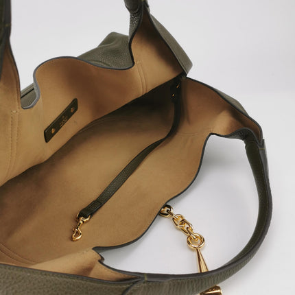 Gucci Softbit Maxi Shoulder Bag Olive Green Calfskin Leather 2024