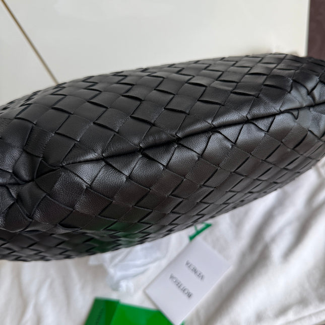 Bottega Veneta Jodie Small Black Lambskin Leather Silver Hardware