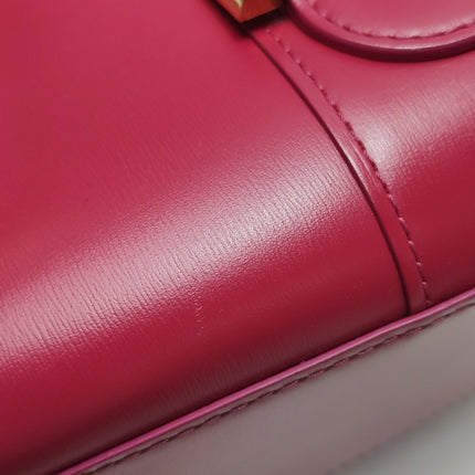 Delvaux Brilliant Mini Red Calfskin Leather Top Handle Crossbody Bag