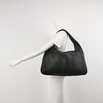Bottega Veneta Veneta Hobo Maxi Black Leather 52-54cm