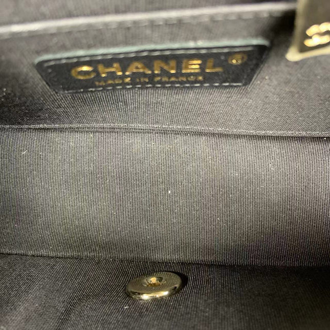 Sold Chanel Classic Flap Rectangular Mini Crossbody Bag Chevron Quilted Calfskin Leather Black
