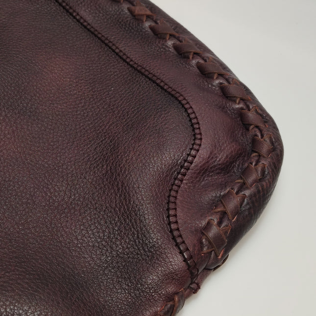 Gucci Jackie Soft Large Brown Leather Shoulder Bag With Strap