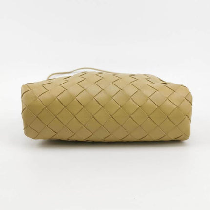 Bottega Veneta Pouch Mini Beige Leather