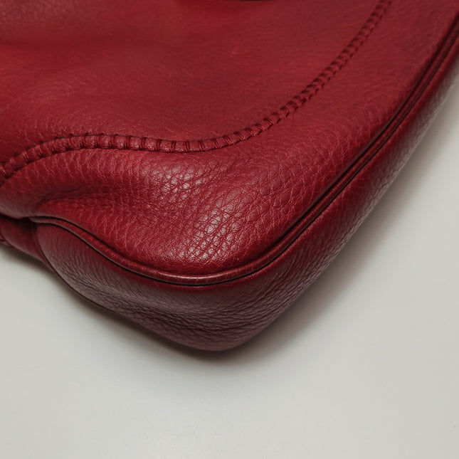 Gucci Jackie Medium Red Calfskin Leather Crossbody Bag