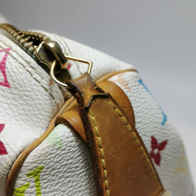 Louis Vuitton x Takashi Murakami Speedy 30 Lock White Multicolor
