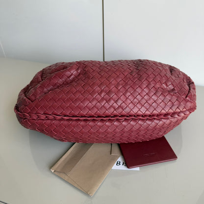 Bottega Veneta Belly Hobo Intrecciato Ancora Red Nappa Leather Medium 40cm