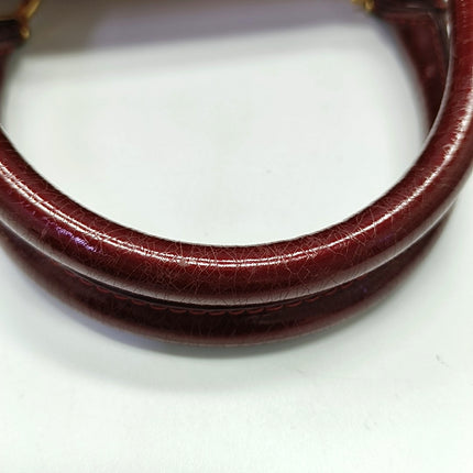 Christian Dior Trotter Boston Cloth Oblique Medium Red Handbag