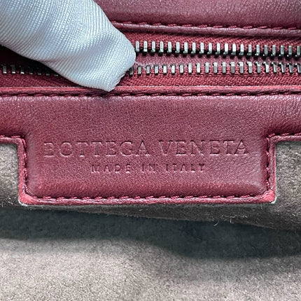 Sold Bottega Veneta Belly Hobo Intrecciato Burgundy Ancora Red Medium 45cm
