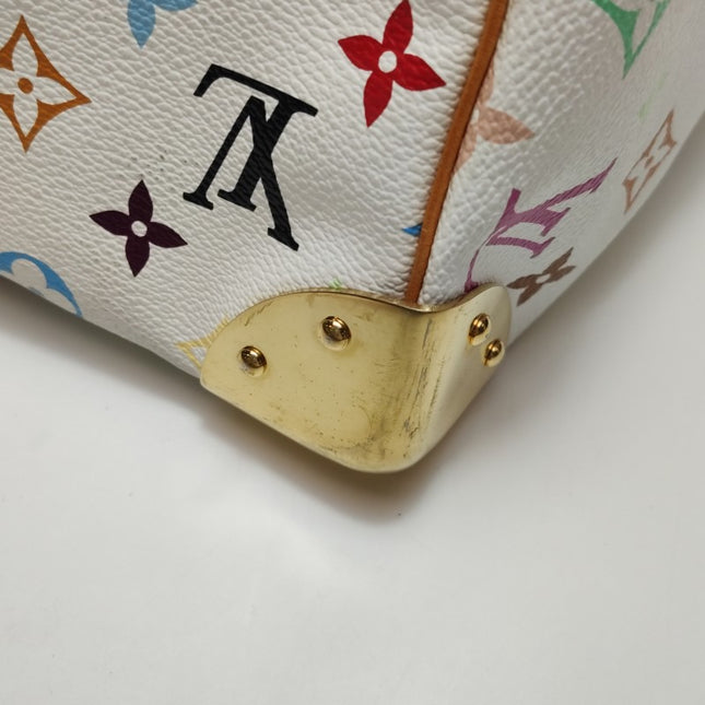 Louis Vuitton x Takashi Murakami Speedy 30 Lock White Multicolor
