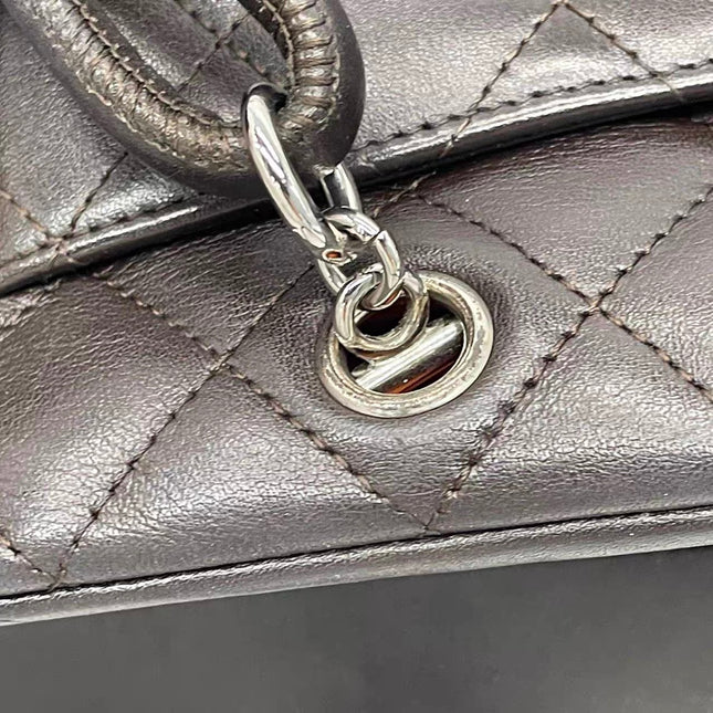 Chanel Cambon Multi-pocket Ligne Reporter Bag Medium Dark Brown Calfskin Leather
