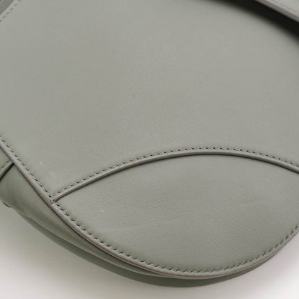 Sold Dior Saddle 2020 Medium Calfskin Leather Matte Monochrome Grey