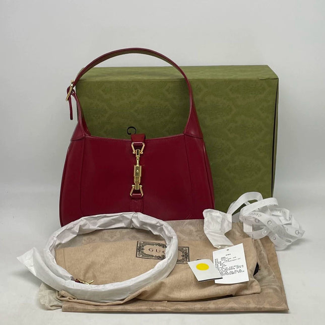 Gucci Jackie 1961 Red Leather Bag Small Shoulder Bag NEVER WORN